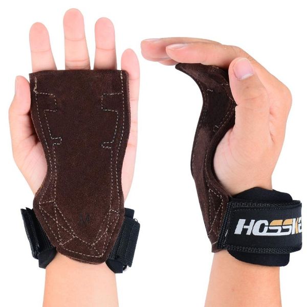 

lifting grips pro weight gloves genuine leather brown heavy duty straps alternative to power hooks wrist wrap