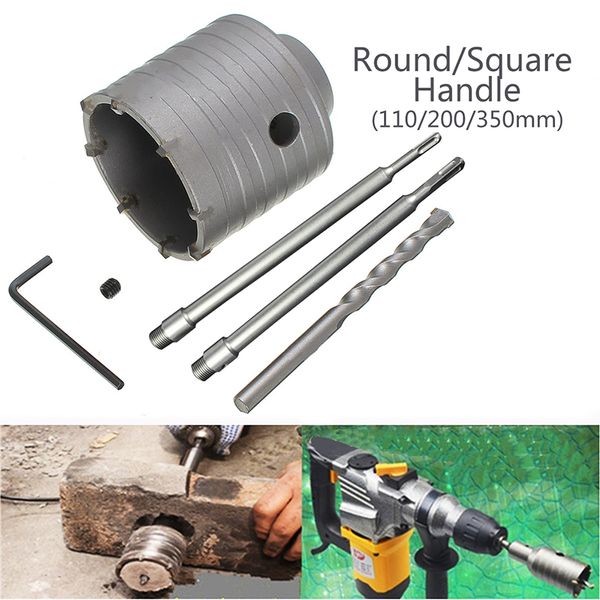 

110/200/350mm round/square handle rod plug shank cutter concrete cement stone 1pc