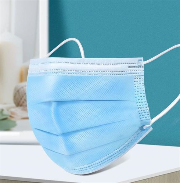 

dhl ship non woven 3ply breathable comfortable safety blue facewith hood mask earloop for personal health 8rs5