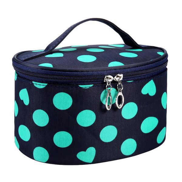 

woman portable storage makeup bags travel large capacity cosmetic bag canvas dot beauty portable cosmetic bag #yl5