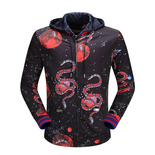 

wholesale fashion popular logo jacket trench coat long sleeve men jacket hoodie garment zipper with animal monograph plus size m-3xl, Black;brown