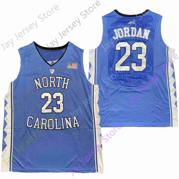 

2020 new ncaa college north carolina jerseys 23 jordan basketball jersey blue size youth all stitched