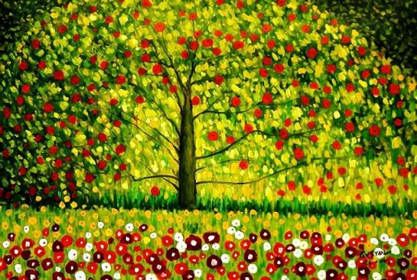 

густав климт - the appletree высокого качества расписанной hd печать всемирно известная картина масла на холст home decor мульти размеров