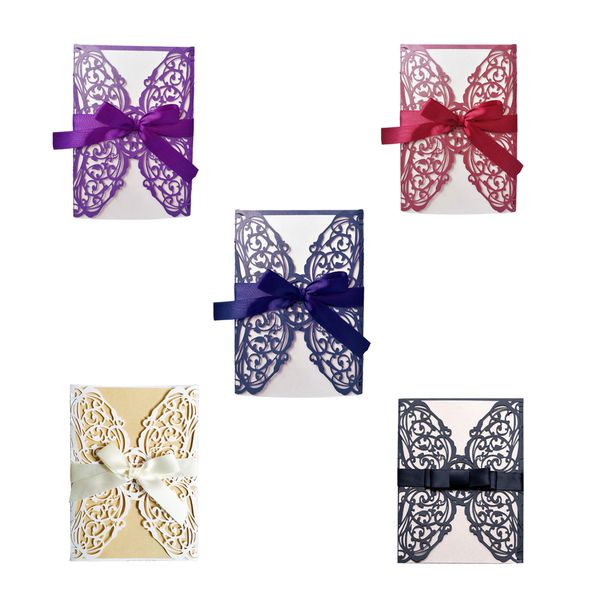 

10pcs elegant laser cut wedding invitation greeting card customize business card decoration wedding business invitation supplies