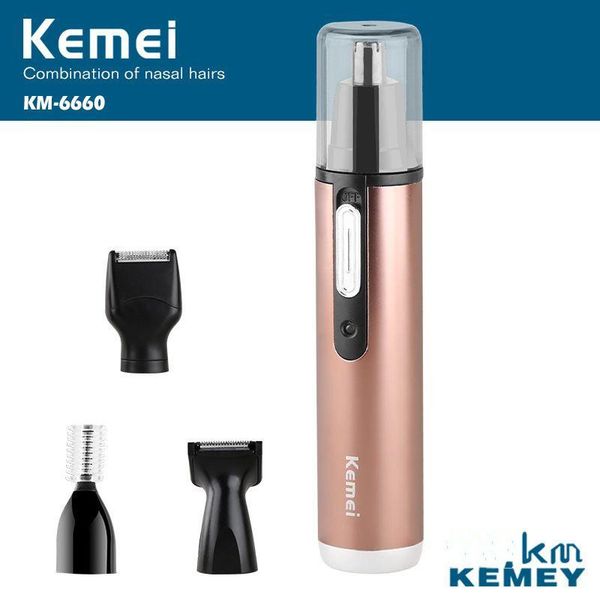 

kemei km-6660 electric nose hair trimmer multifunctional 4 in 1 nose hair trimmer dhl ing