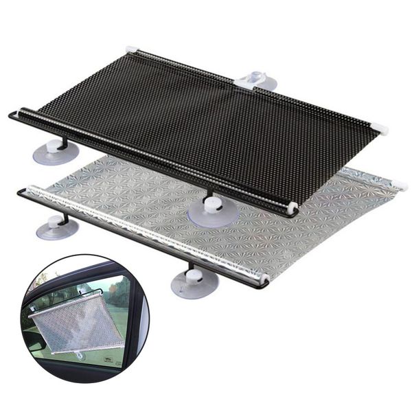 

2pcs car sunshade 40x60cm auto side window sun visor sheet windshield anti-uv retractable sun shade curtain windscreen universal