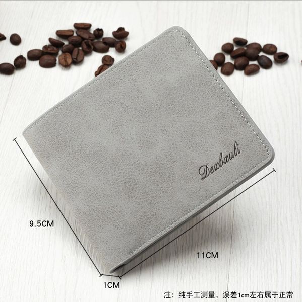 

men's wallet a short paragraph wallet 2019 new trend fashion students soft personality young men thin section wallet tide brand, Red;black