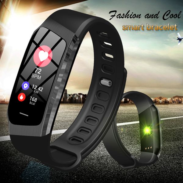 

binssaw smart watch men band color lcd screen fitness bracelet ip67 waterproof band heart rate ios android phone digital watches, Slivery;brown