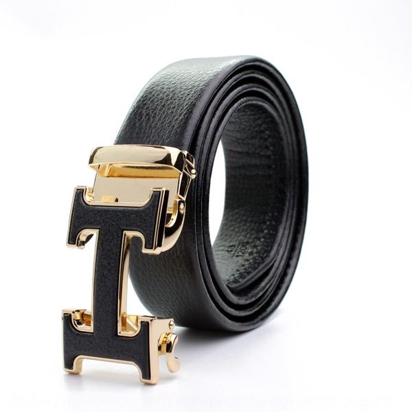 

men's horseshoe all-inclusive fashionable belt letter automatic buckle all-inclusi men's letter automatic buckle full belt, Black;brown