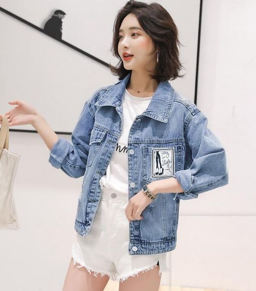 

women spring and autumn new europe and the united states boutique slim personality trend business with broken hole cowboy coat / s-3xl, Black;brown