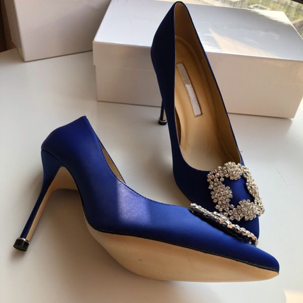 

2019 fashion luxury designer women shoes red bottom high heels leather pointed toes pumps dress shoes yc190313, Black