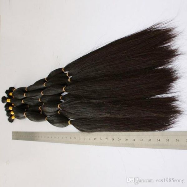 

300g 1228 inch naturtal color raw unprocessed virgin remy hair bulk for braids peruvian human hair bulk, Black