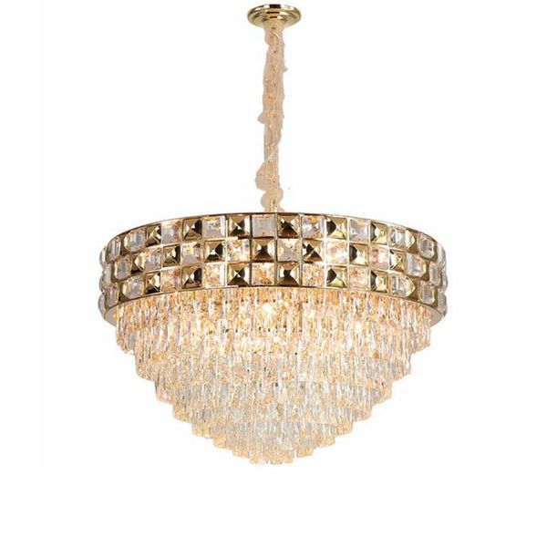 

luxury design round crystal chandelier led lamp ac110v 220v lustre moderne crystal bedroomlamp living room home lighting