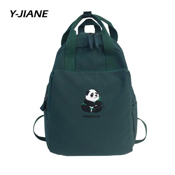 

panda print backpack cute canvas student backpack casual 2020 new luxury designer bag lapbolsa#g3