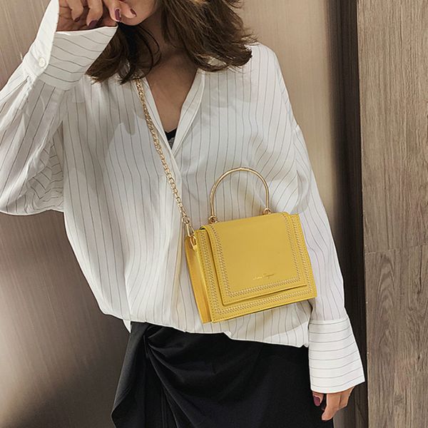 

черные 2020 новых дамы диких плечй сумки мода сумка маленький квадрат сумка женщины мессенджер небольшой сумка ручной цепь