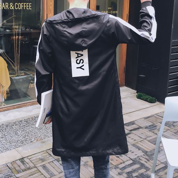 

2019 new men ultra-thin sun protection clothing men's letters print hooded sunscreen clothing couple windbreaker, Black;brown