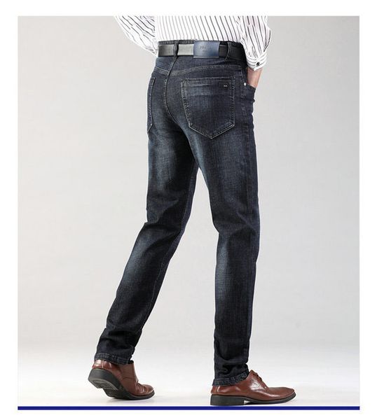 

pra classic brand jeans mens designer jeans fashion casual pants luxury loose jeans trend slim pants business pants selling, Blue