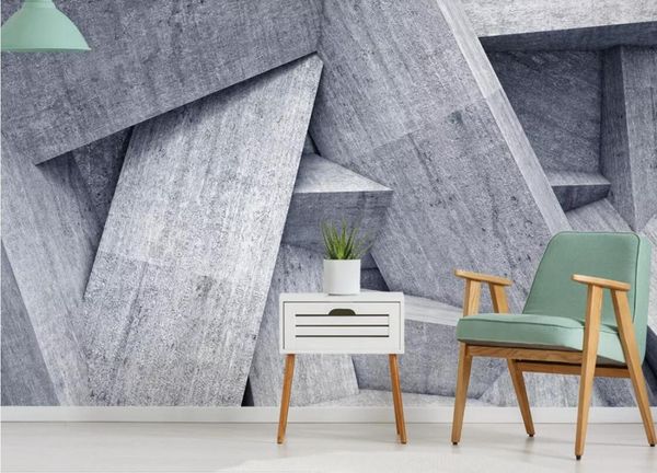 

custom p wall murals 3d geometric pattern brick wallpaper wall papers papel mural madera canvas textured wallpapers