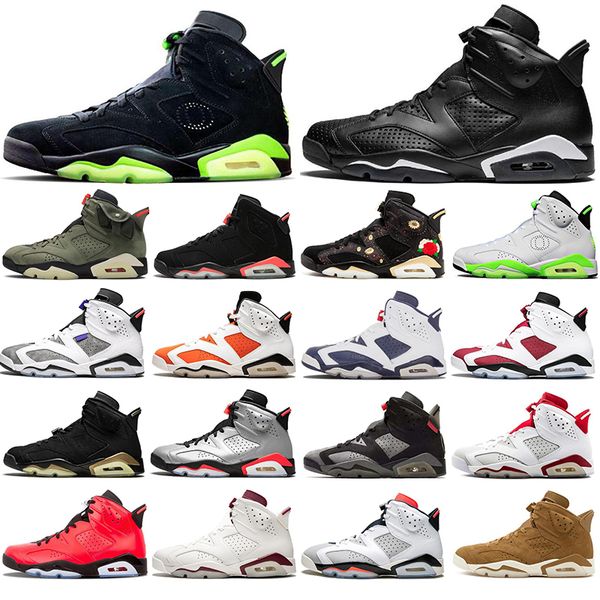 

with socks luxury new air jordan retro bred 6 basketball shoes psg 6s unc black blue white infrared men oreo sport sneakers 40-47