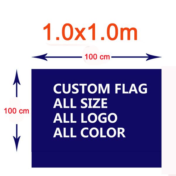 Benutzerdefinierte Flagge, 1 x 1 m, benutzerdefinierte Flaggen, bedruckt, hochwertiger, werkseitig hergestellter, billiger Polyesterstoff, 100 x 100 cm, benutzerdefinierte Flagge, 1 m x 1 m