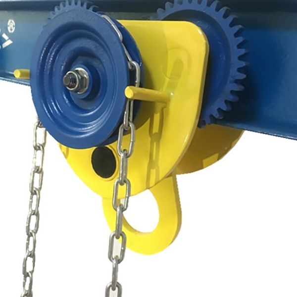 

5t-20tx3m geared trolley manual hand,ce certificate i-beam monorail trolley lifting chain hoist chain block tire repair tools