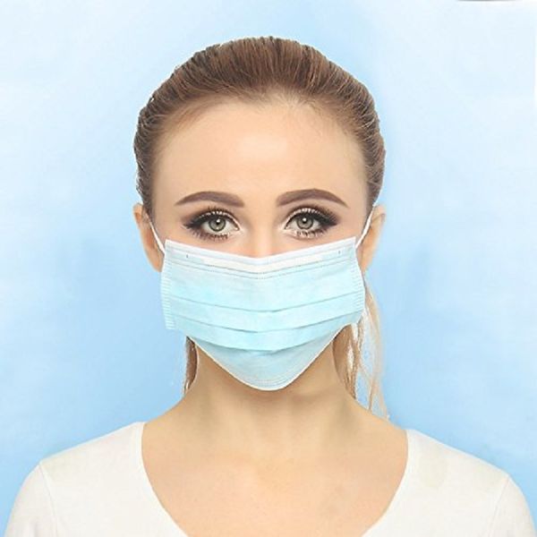 

disposable face masks 3 ply with elastic ear loop breathable non woven anti-dust protective mouth comfortable cover respirator instock