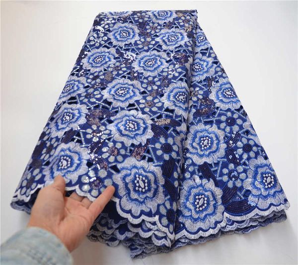 

royal blue organza lace french net lace fabric with sequins glitters embroidered sequence fabrics psa967-1, Pink;blue