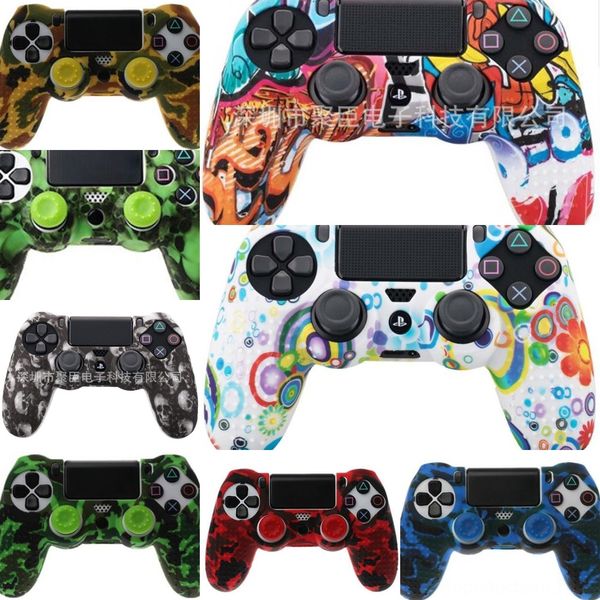 

qsuyy 8 colors stick anti-slip cover skin case for sony playstation dualshock 4 ps4 pro slim controller accessories & silicone grip