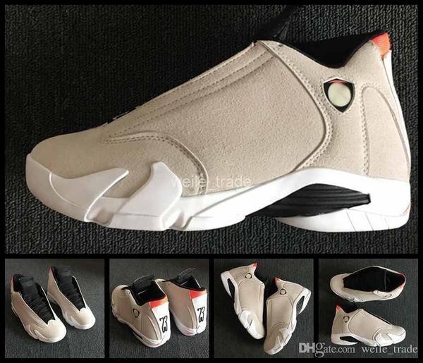 

мужские новые 14 баскетбольные кроссовки desert sand color 14s мужские кроссовки xiv спортивный дизайнер бренда zapatos спортивная обувь 40