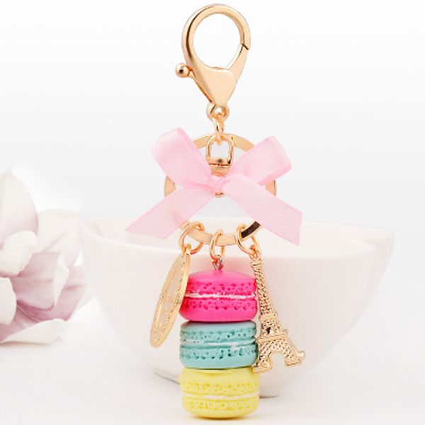 

sell keychain bag charms france laduree macarons effiel tower lover christmas x'mas key chain gifts for her/him color box, Silver