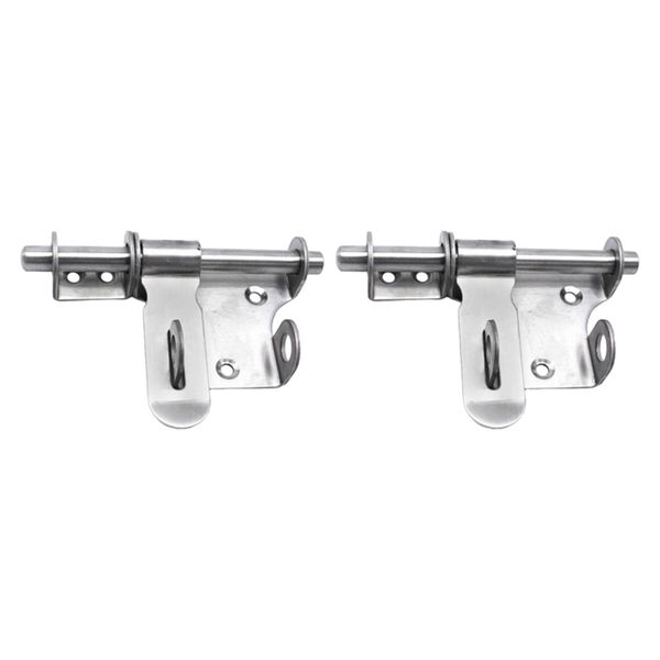 

2xheavy duty slide stainless steel lock latch for metal gates doors