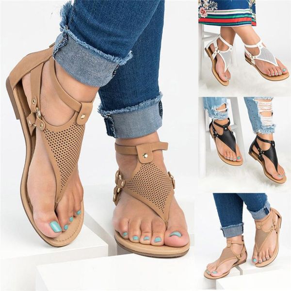 

womail shoes women flats heel sandals clip toe women's casual rome solid hollow out open toe zipper sandals flat with shoes, Black