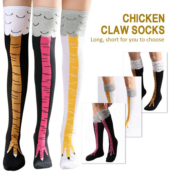 

3d funny chicken winter autumn women's socks thigh high sock 3d cartoon ainimals cute funny thin toe feet ladies christmas socks