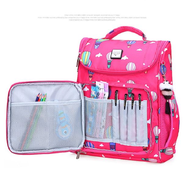 

girl's cartoon school bag students waterproof kids backpack large capacity stationery bags creative travel school bag child 2020