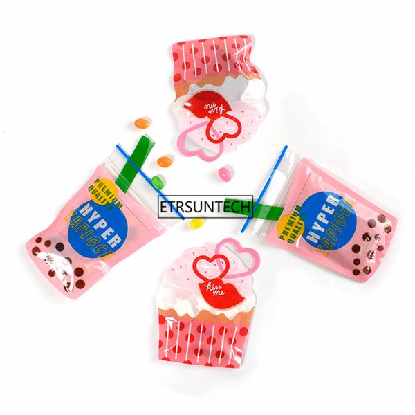 

50set выпечки мешок застежки-молнии создающих торт конфеты подарок мешок свадьбы пользу подарок упаковка торт упаковка конфеты