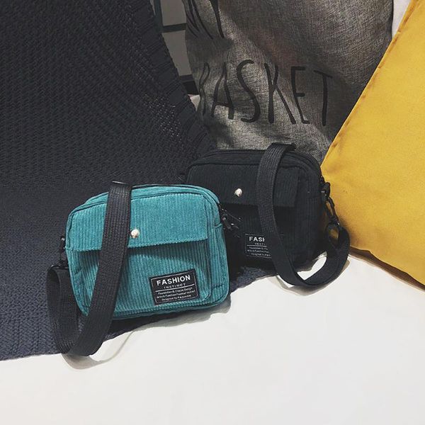 

женщины холст сумка 2018 новое поступление одно плечо сумка небольшой площади вельветовые сумки женский телефон деньги сумки #l10