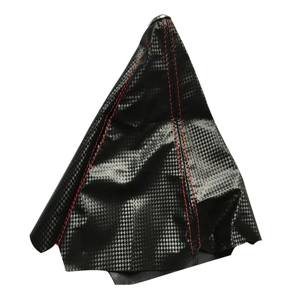 

universal pu leather car gear shift collars carbon fiber auto manual shifter gear shift boot cover