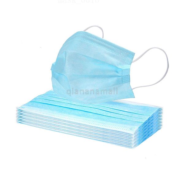 

3 на складе layer 50pcs симпатичные взрослых 100% хлопок одноразовая пыли лица рот haze пыле маска голубую отправить по dhl ddiw