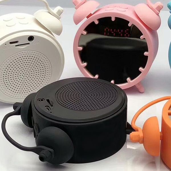 

fashion e009 alarm clock wireless led with mirror speakers clock display gift clock bluetooth speaker wireless audio for iphone samsung