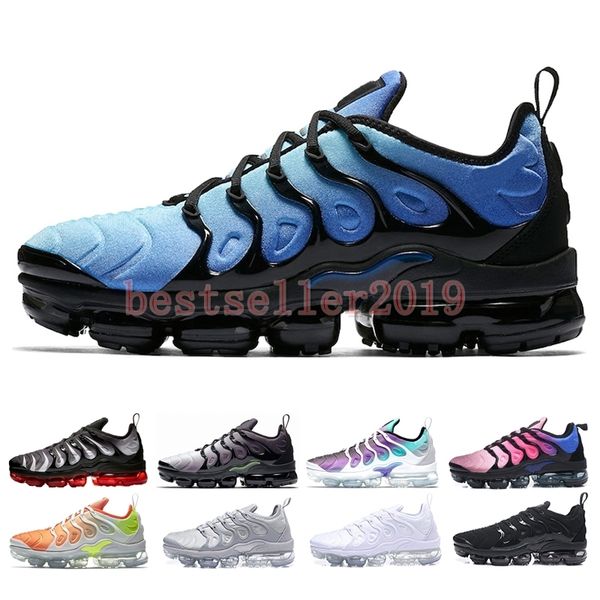 

new chaussures tn plus grape volt hyper violet blue reverse sunset mens running shoes triple white black red shark tooth zapatos