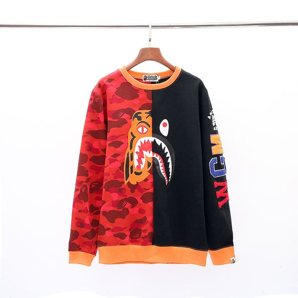 

дизайнер толстовка 2019 бренда осень свитер плюс velvet контраст цвета с длинными рукавами мужские конструктора толстовки размер m-2xl, Black