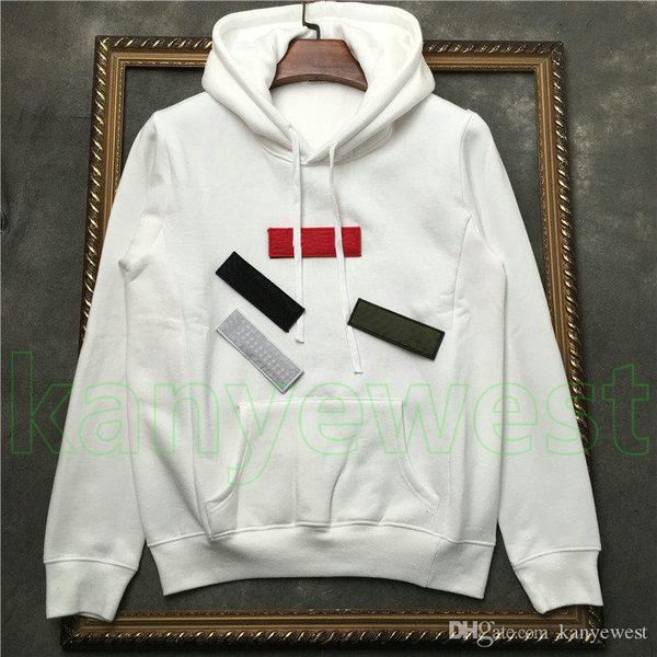 

2018 new luxury men affixed letter print sportswear hooded designer sweatshirts mens pullover hoodies male casual hoodie sport suit, Black