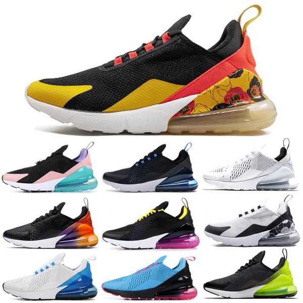

nike air max 270 2019 тройной черный whtie мужчины женщины кроссовки se цветочный южный пляж гипер джейд мужские тренеры ходьба бег дышащий