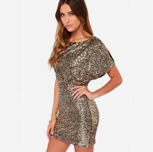 

summer short sequin bodycon dress 2019 mini ladies backless gold for women clothing paillette night club party pencil dress, Black;gray