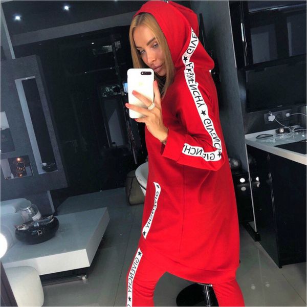 

2019 women's hooded casual suit two piece, Gray