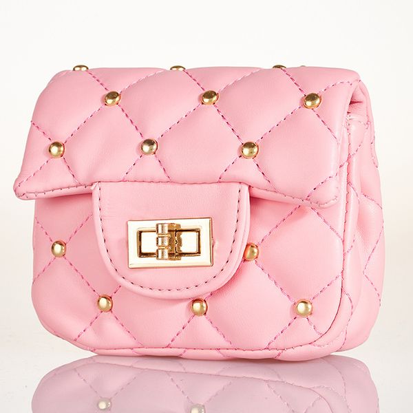 Bags For Baby Girls Toddlers Mini Handbag Small Rivet PU Shoulder Bags