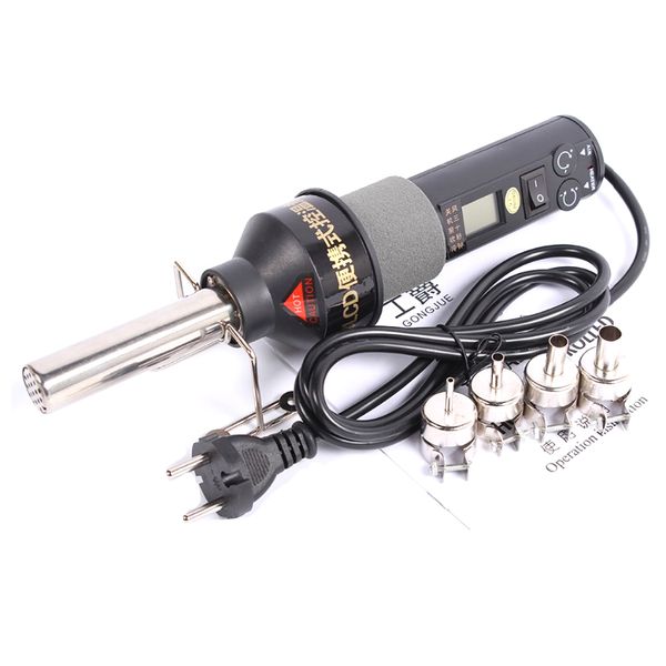 

air blower heat gun 8018lcd 220v 450w bga rework soldering station welding solder iron 4 bga nozzles vs 858 8858 8032 858d