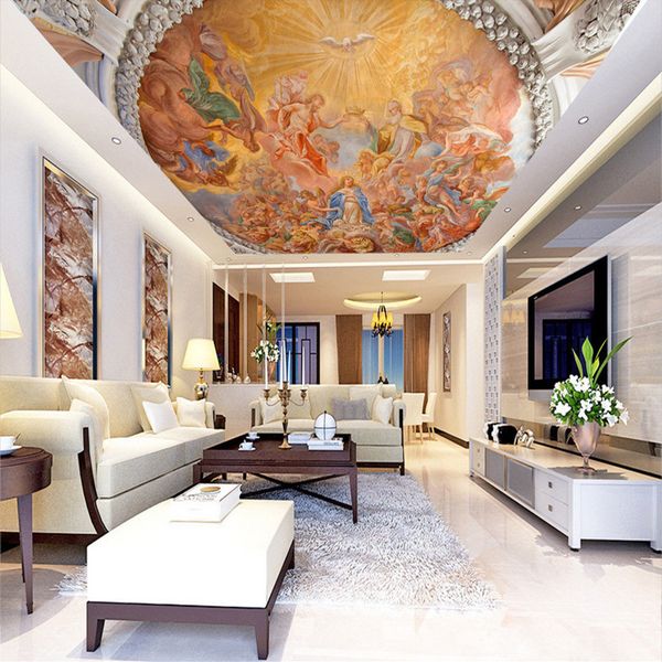 3d Church Jesus Mural European Oil Painting Wallpaper Ceiling