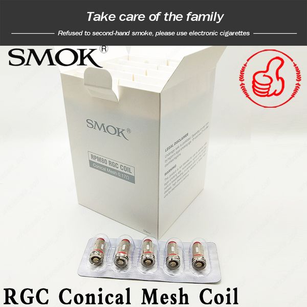 

Смок RGC Coil 0.17ohm RGC конической сетка Катушка RGC DC 0.6ohm MTL подходят Fetch Pro / RPM80 / RPM80 Pro POD Kit Аутентичный DHL