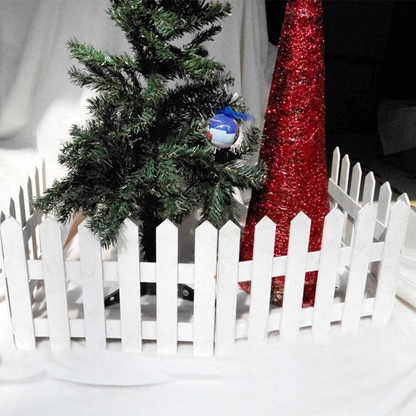 Christmas Decorations Wooden Fence Christmas Tree Fence White